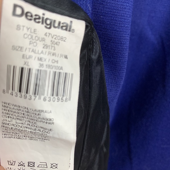 Beautiful blue and black Desigual Dress Size XL - Picture 9 of 11